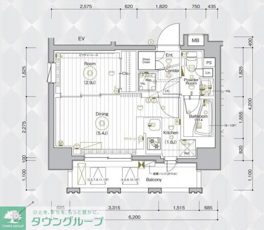 メイクスデザイン入谷アジールコートの物件間取画像